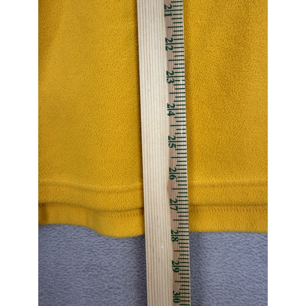 Lands End Women's Sz XL Yellow Mock Neck‎ Fleece 1/4 Zip Pullover Sweater - Picture 6 of 7